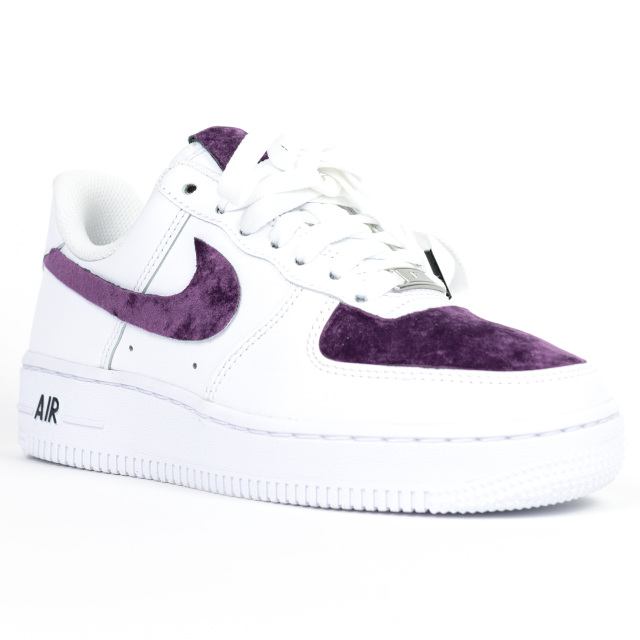 purple velvet air force ones