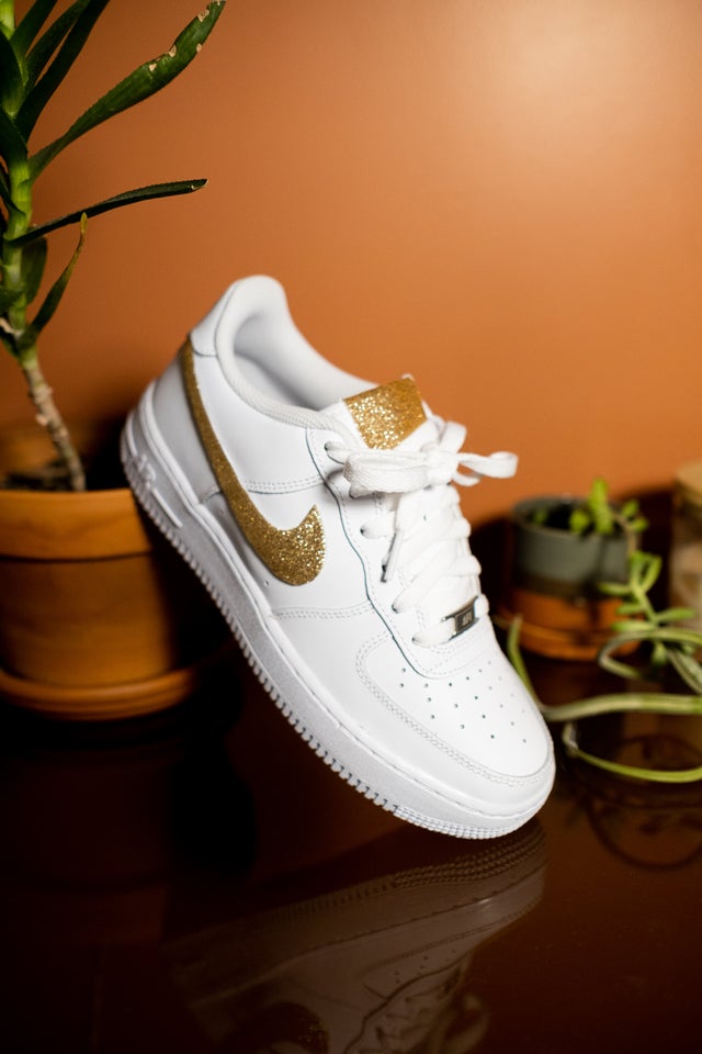 custom black and gold air force 1