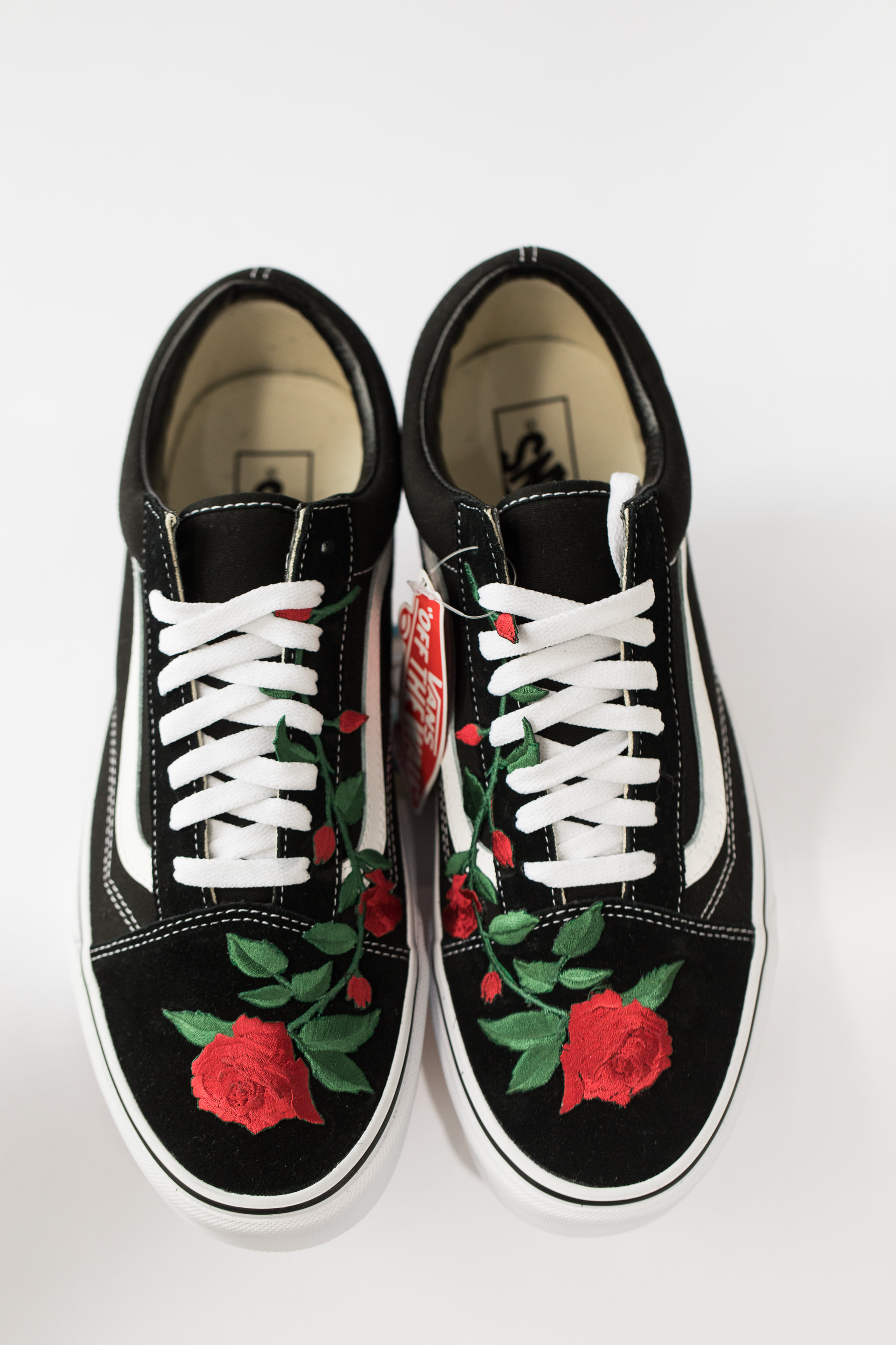 Registrering grill zone VANS SK8-low Original Mens Shoes embroidered roses edition