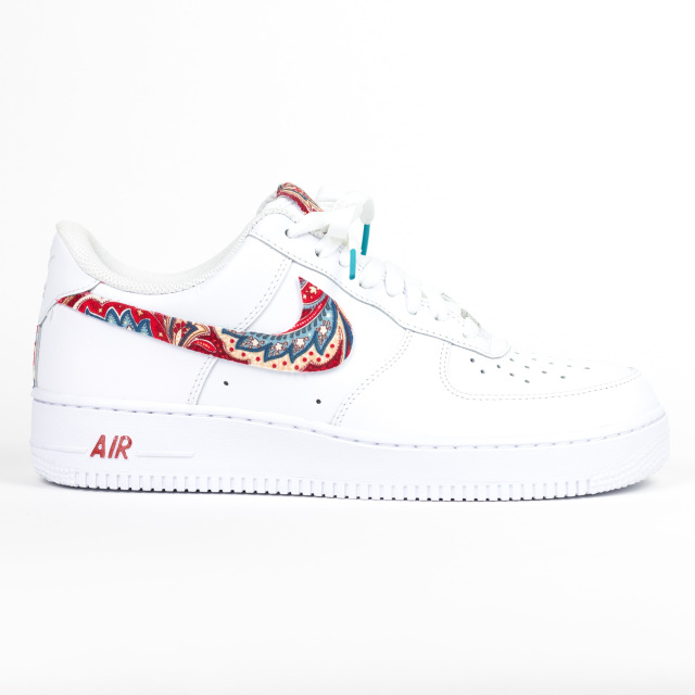 Nike Air Force 1 White Custom 'Paisley' Edition W/ Custom Matching Insoles