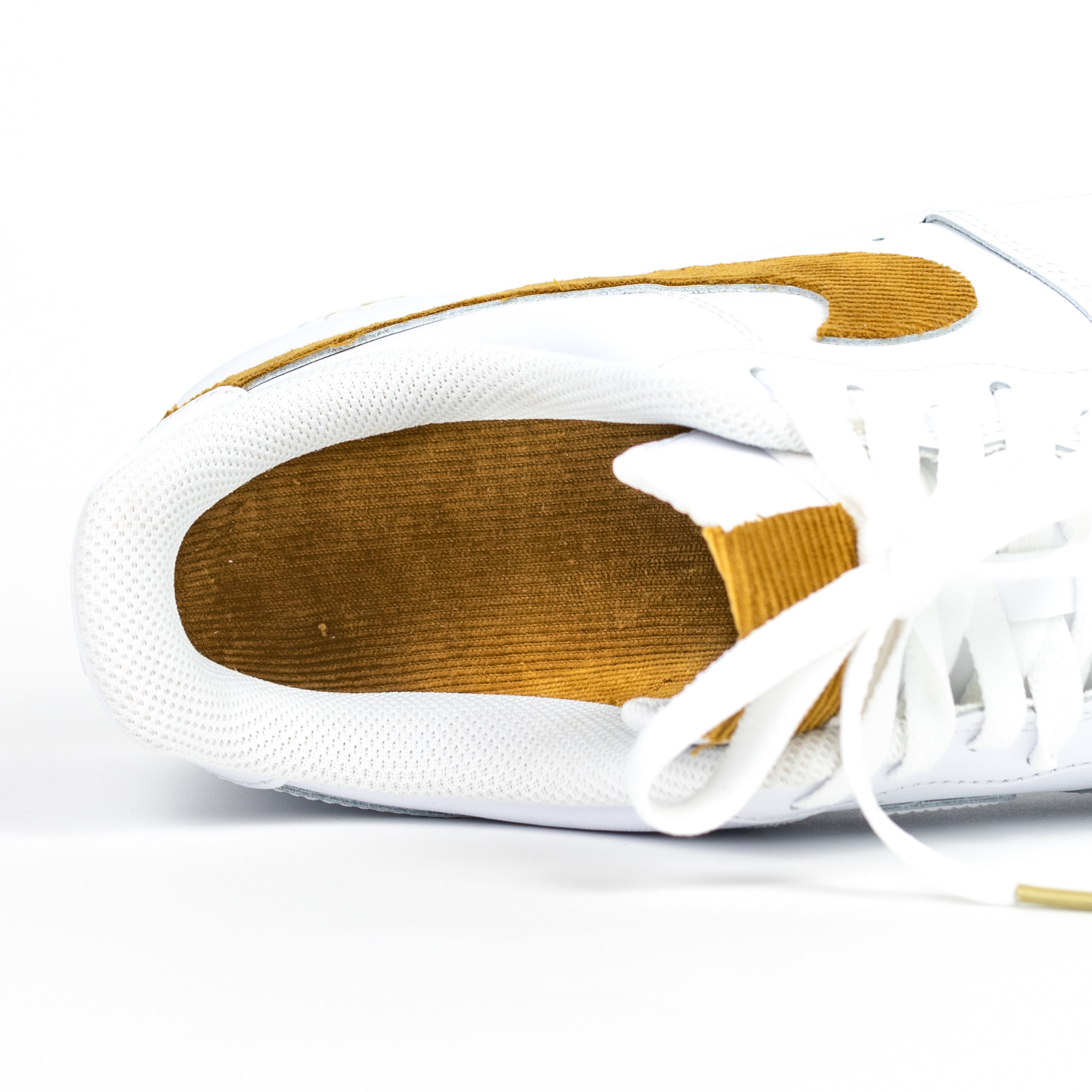 Nike Air Force 1 White Custom 'Gold Corduroy' Edition