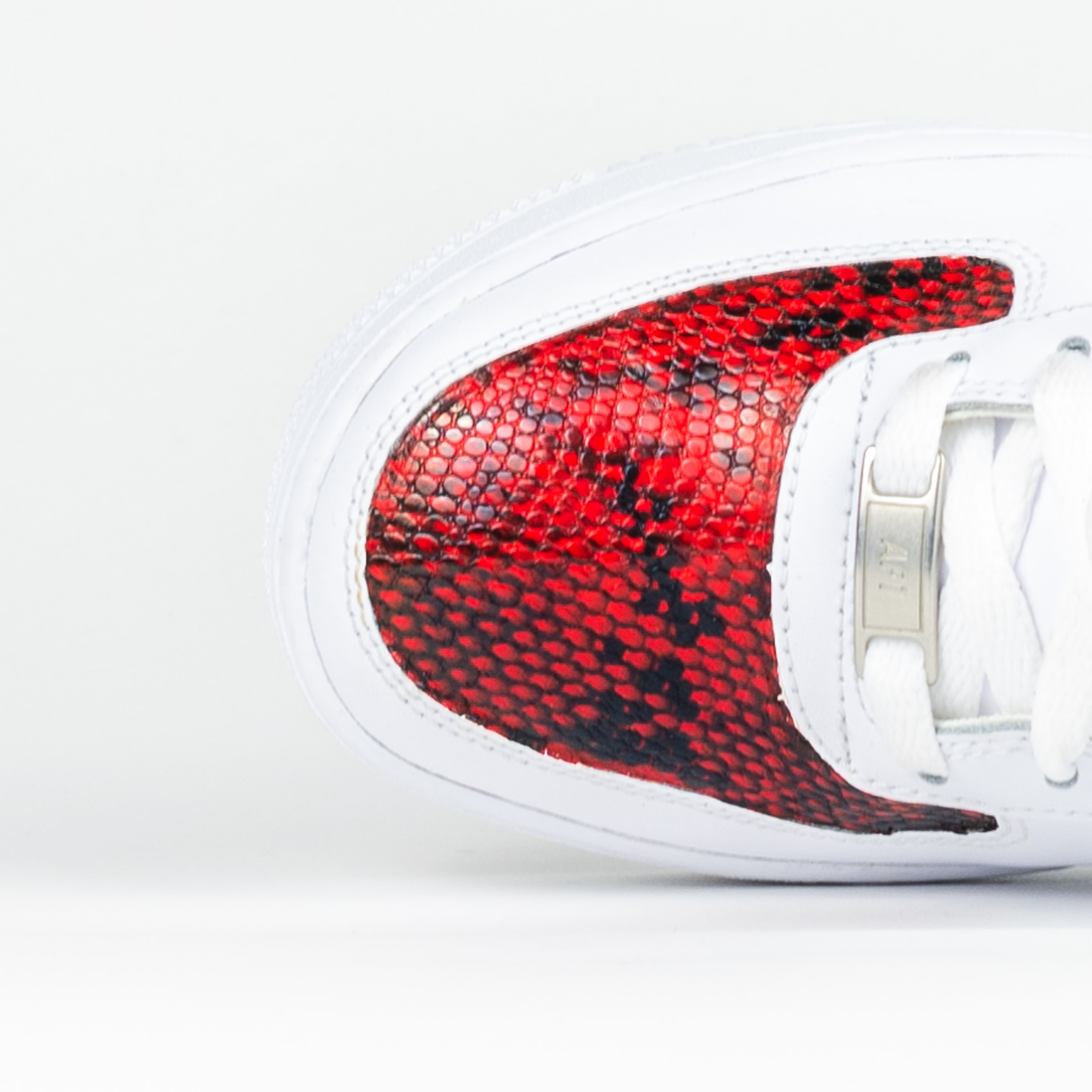 Air Force 1 Shadow x Red Snake Skin, Custom Nike Sneakers