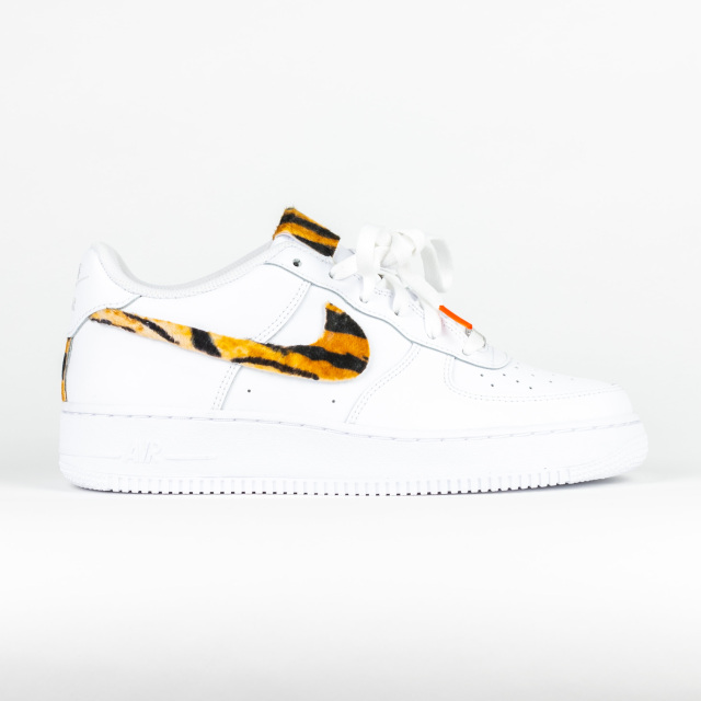 Nike Air Force 1 White Custom 'Tiger' Edition W/ Custom Matching Insoles