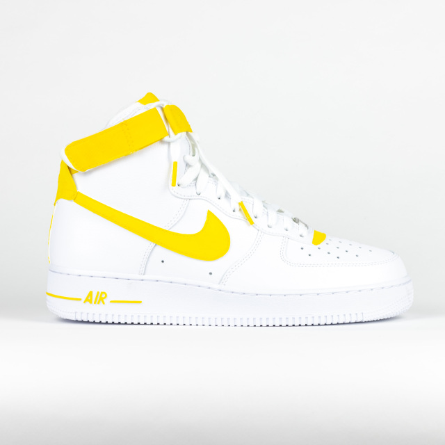 Nike Air Force One HI Custom 'Team Yellow' Edition