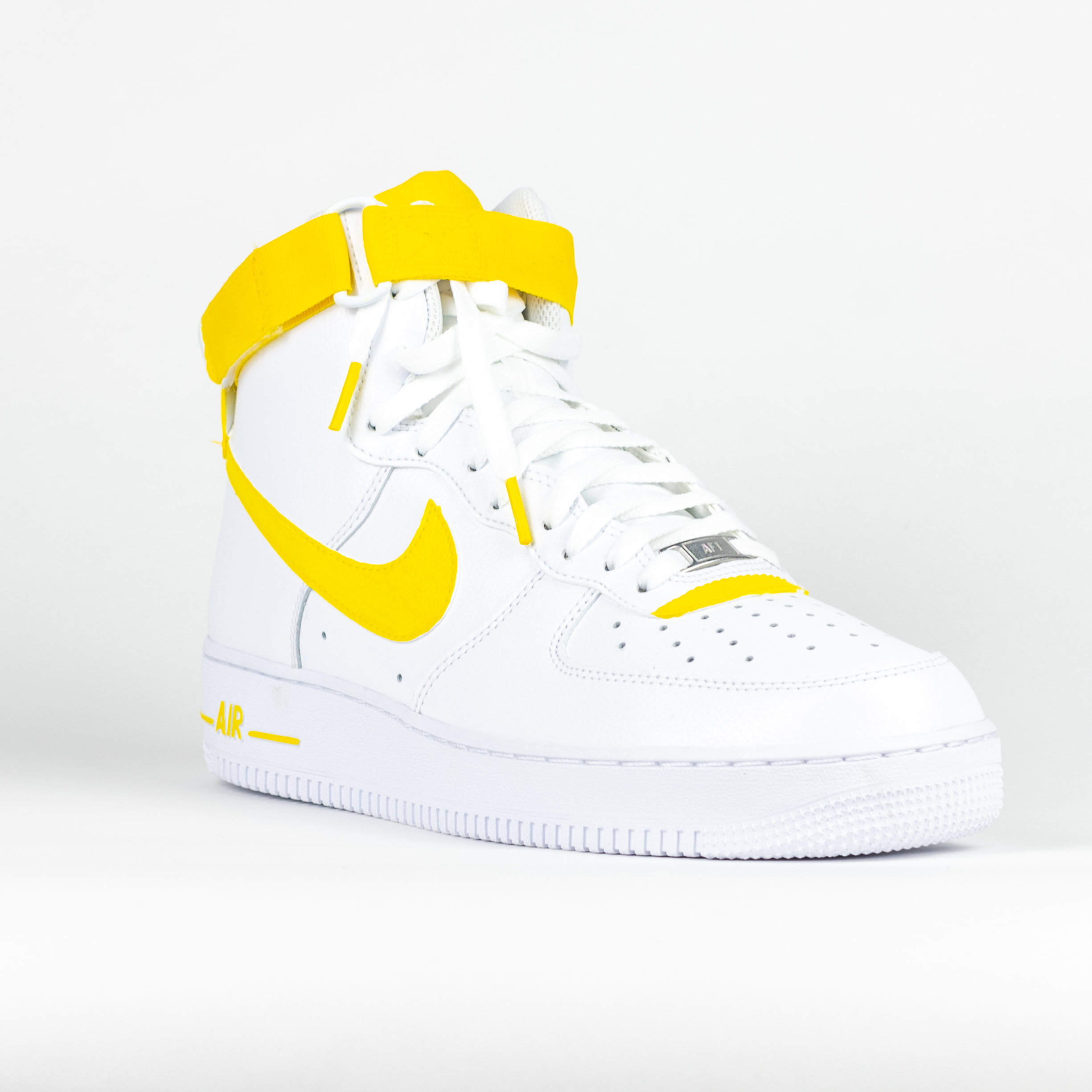 Nike Air Force One HI Custom 'Team Yellow' Edition