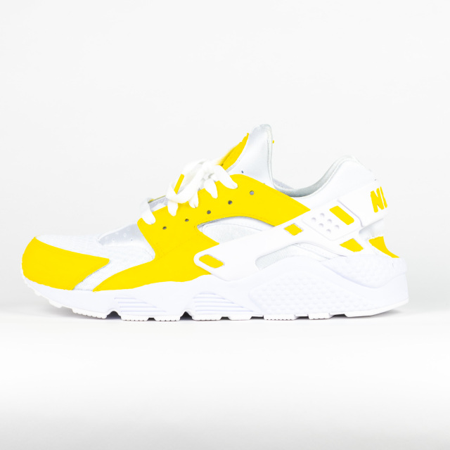 Nike Huarache Custom White 'Team Yellow' Edition  