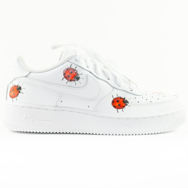 Nike Air Force 1 White Custom 'Lady Bugs' Edition