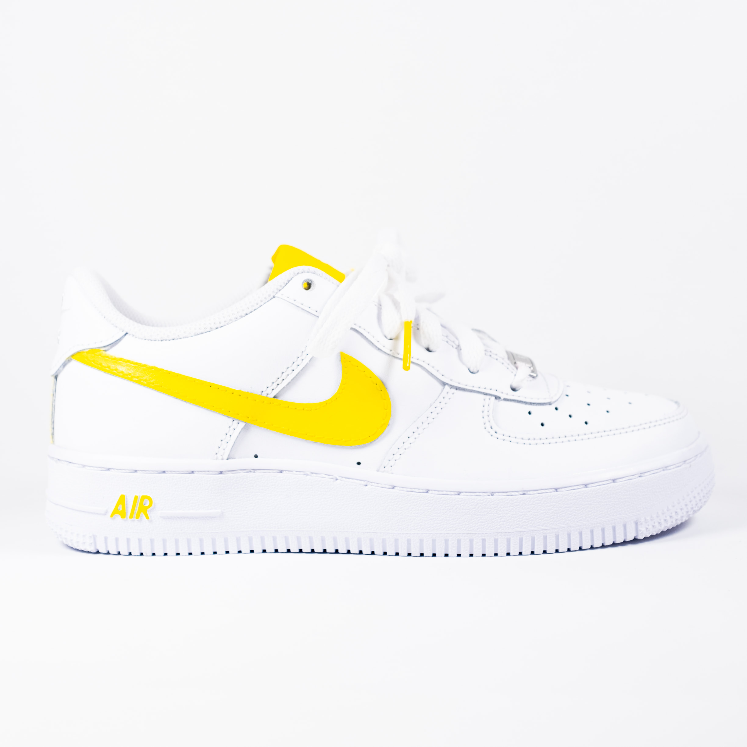 Nike Air Force 1 Womens /GS White Custom Multi Size AF1 Yellow
