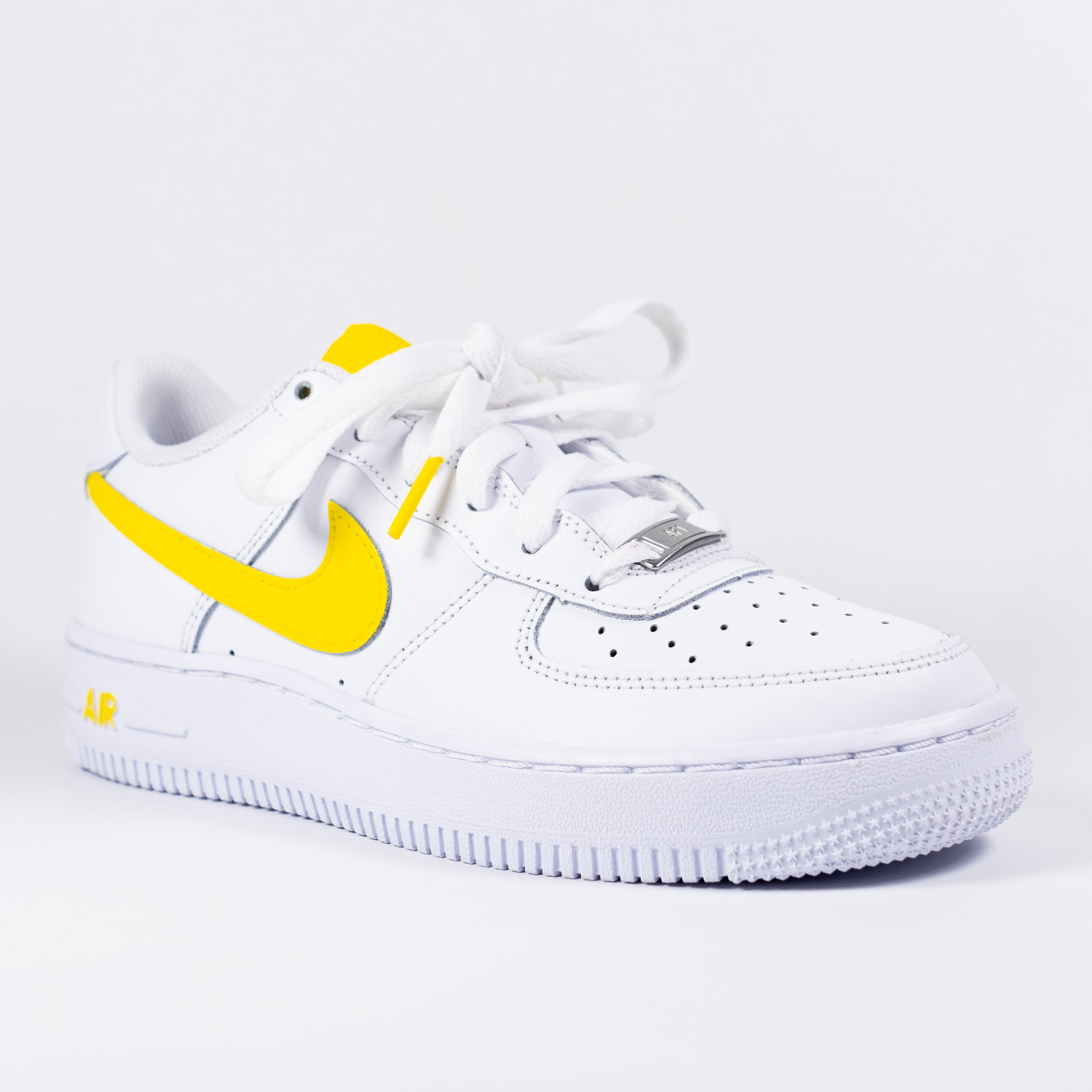 Nike Air Force 1 Low Fo' Fi' Fo Men's Size 5 White Red Yellow Custom  AQ5107-100 | eBay