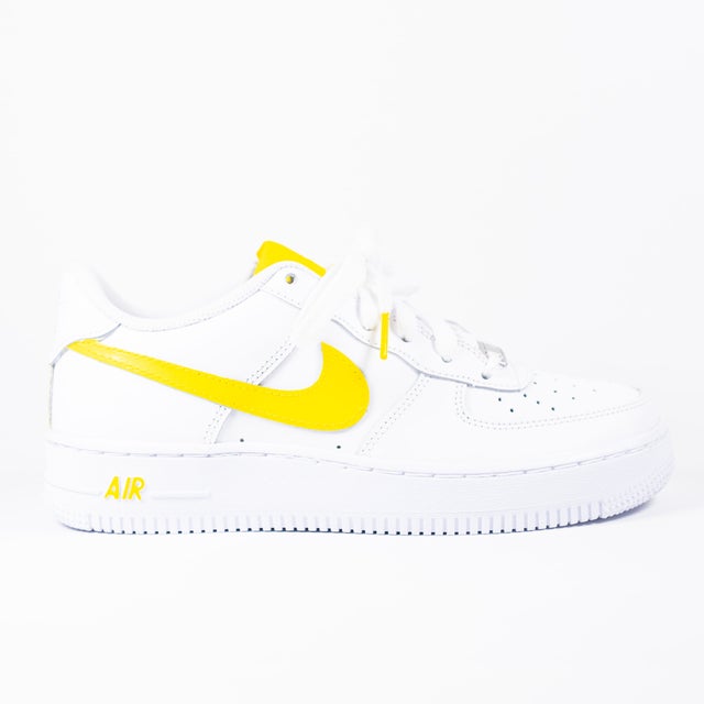 Nike Air Force 1 White Custom 'Yellow Swoosh' Edition