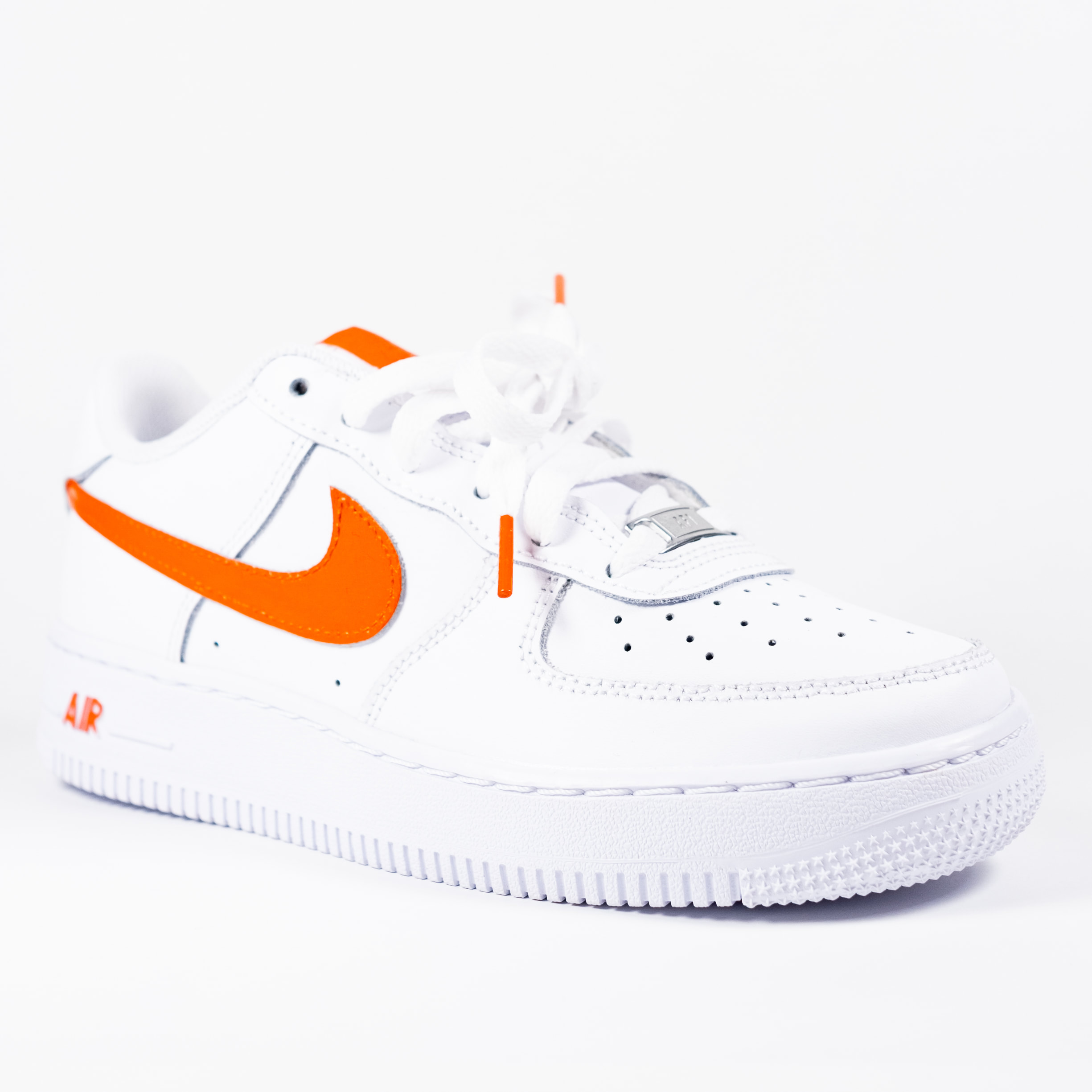 nike air force 1 orange and white